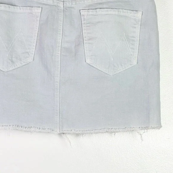 Mother Superior Women's Distressed Denim Mini Skirt Vagabond Fray Size 30 - Picture 11 of 11